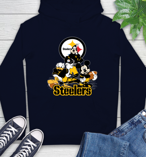 NFL Pittsburgh Steelers Mickey Mouse Donald Duck Goofy Football Shirt Hoodie 3