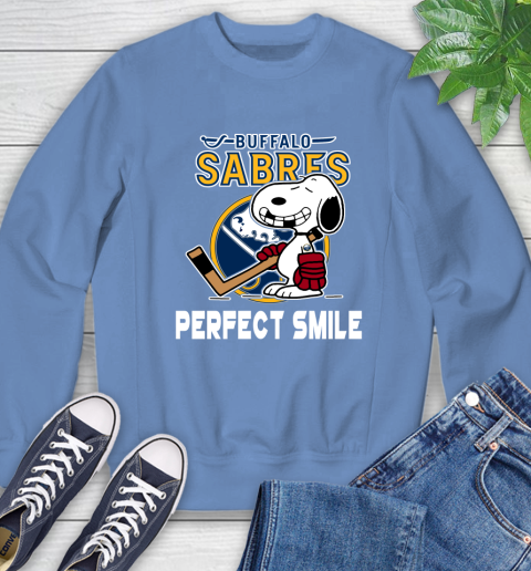 NHL Buffalo Sabres Snoopy Perfect Smile The Peanuts Movie Hockey T Shirt Sweatshirt 11