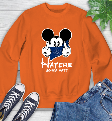 NHL Toronto Maple Leafs Haters Gonna Hate Mickey Mouse Disney Hockey T Shirt Sweatshirt 3