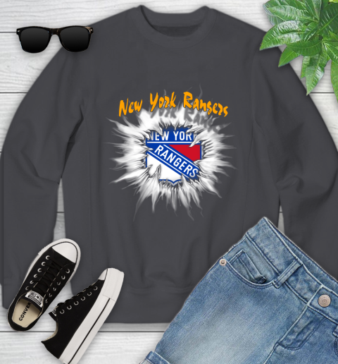 New York Rangers NHL Hockey Adoring Fan Rip Sports Youth Sweatshirt 5