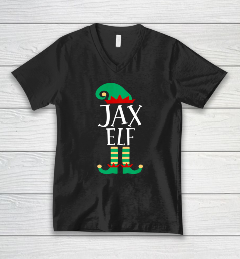 The Jax Elf Funny Family Matching Christmas Pajamas V-Neck T-Shirt