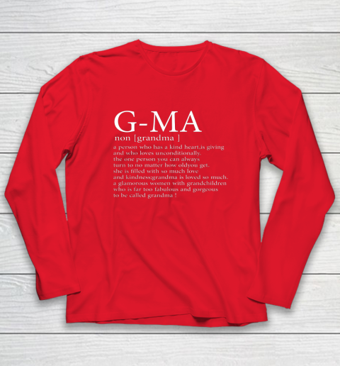G Ma Definition Grandma Mother's Day Long Sleeve T-Shirt 6