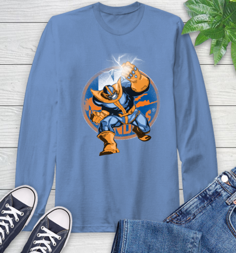 New York Islanders NHL Hockey Thanos Avengers Infinity War Marvel Long Sleeve T-Shirt 12