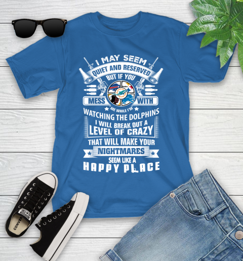 Miami Dolphins NFL Football Don't Mess With Me While I'm Watching My Team Sports Youth T-Shirt 12