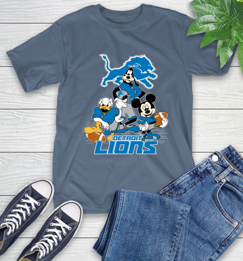 NFL Detroit Lions Mickey Mouse Donald Duck Goofy Football Shirt T-Shirt 8