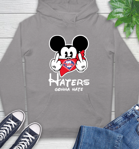 MLB Philadelphia Phillies Haters Gonna Hate Mickey Mouse Disney Baseball T Shirt_000 Hoodie 6