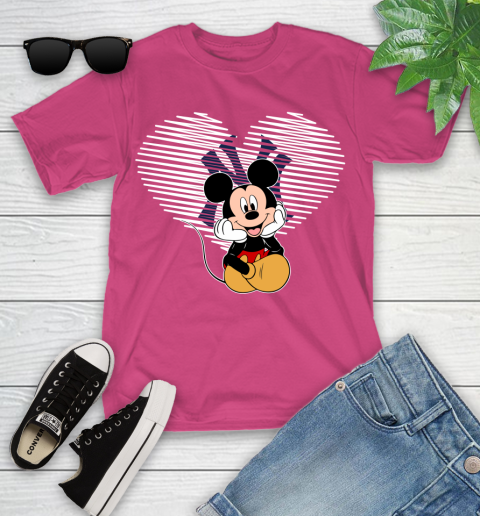 MLB New York Yankees The Heart Mickey Mouse Disney Baseball T Shirt_000 Youth T-Shirt 11