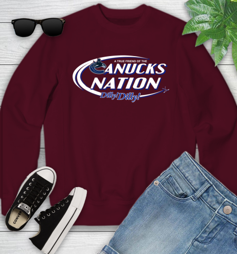 NHL A True Friend Of The Vancouver Canucks Dilly Dilly Hockey Sports Youth Sweatshirt 4