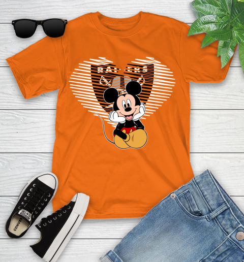 NFL Oakland Raiders The Heart Mickey Mouse Disney Football T Shirt_000 Youth T-Shirt 9