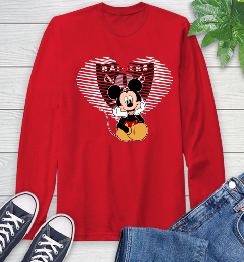 NFL Oakland Raiders The Heart Mickey Mouse Disney Football T Shirt_000 Long Sleeve T-Shirt 11
