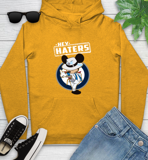 NHL Hey Haters Mickey Hockey Sports Winnipeg Jets Youth Hoodie 2