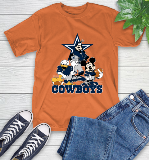 NFL Dallas Cowboys Mickey Mouse Donald Duck Goofy Football Shirt T-Shirt 4