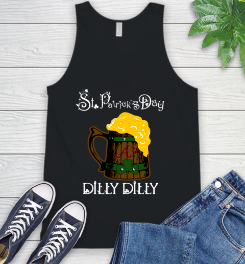 MLB Atlanta Braves St Patrick's Day Dilly Dilly Beer Baseball Sports Tank Top