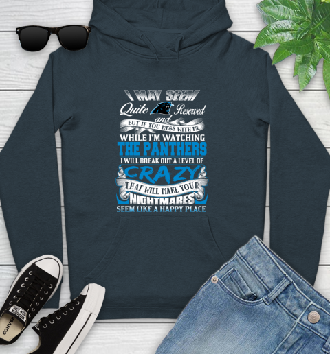 Carolina Panthers NFL Football Don't Mess With Me While I'm Watching My Team Youth Hoodie 10
