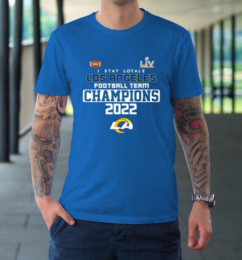 Women's Majestic Threads Royal Los Angeles Rams 2-Time Super Bowl Champions  Always Champs Cropped T-Shirt