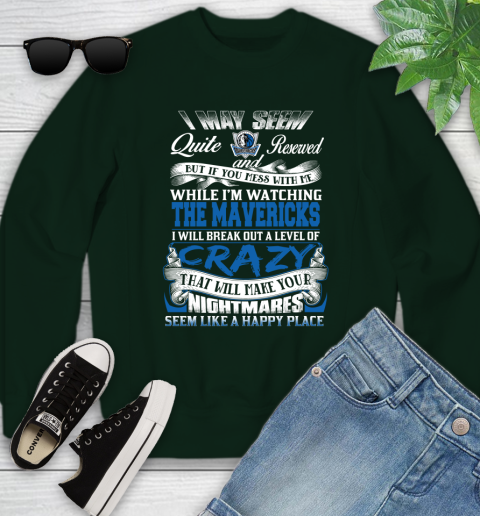 Dallas Mavericks NBA Basketball Don't Mess With Me While I'm Watching My Team Youth Sweatshirt 9