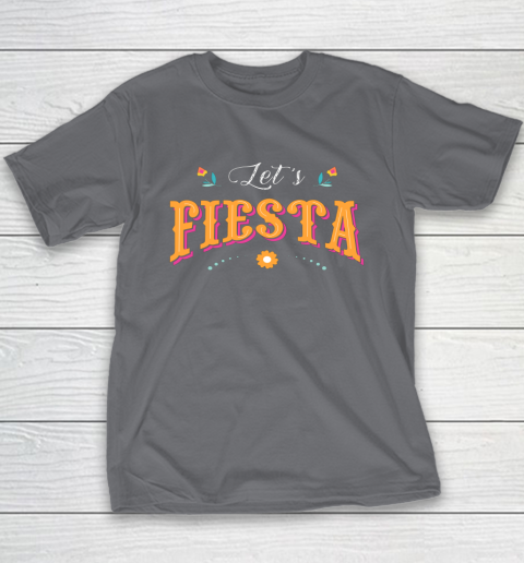 Cinco De Mayo Party Lets Fiesta Mexican Typography Youth T-Shirt 5