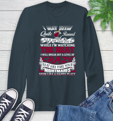 Miami Heat NBA Basketball Don't Mess With Me While I'm Watching My Team Long Sleeve T-Shirt 9