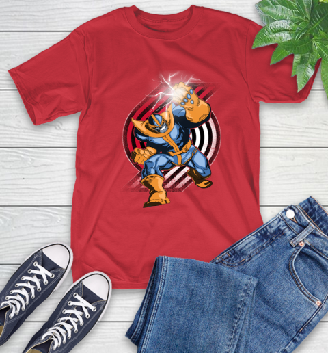 Portland Trail Blazers NBA Basketball Thanos Avengers Infinity War Marvel T-Shirt 11