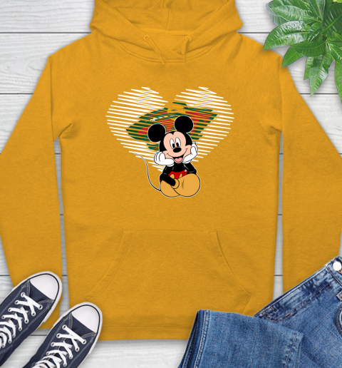 NHL Minnesota Wild The Heart Mickey Mouse Disney Hockey Hoodie 2