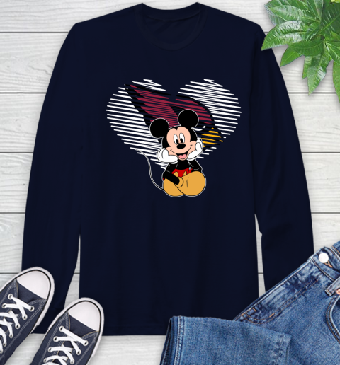 NFL Arizona Cardinals The Heart Mickey Mouse Disney Football T Shirt_000 Long Sleeve T-Shirt 3