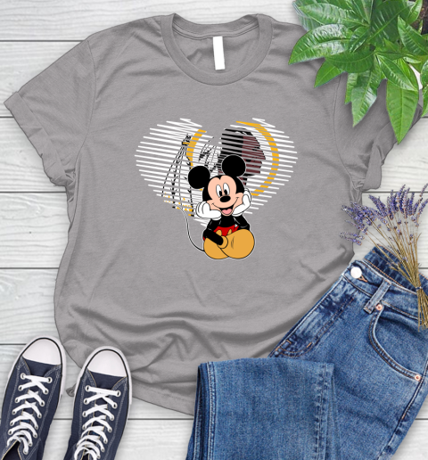 NFL Washington Redskins The Heart Mickey Mouse Disney Football T Shirt_000 Women's T-Shirt 5
