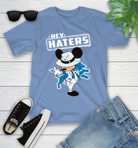 NFL Hey Haters Mickey Football Sports Detroit Lions Youth T-Shirt 15