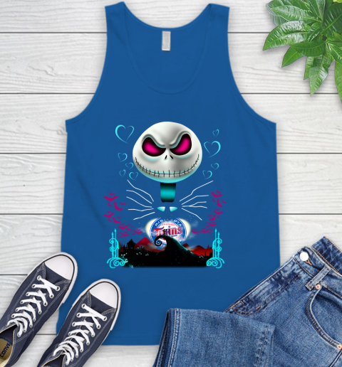 MLB Minnesota Twins Jack Skellington Sally The Nightmare Before Christmas Baseball Tank Top 4