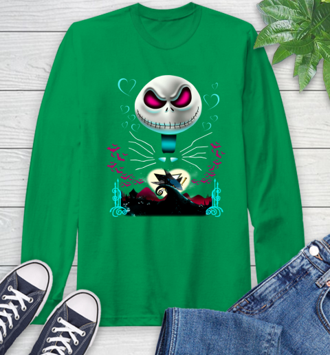 NHL San Jose Sharks Jack Skellington Sally The Nightmare Before Christmas Hockey Long Sleeve T-Shirt 8