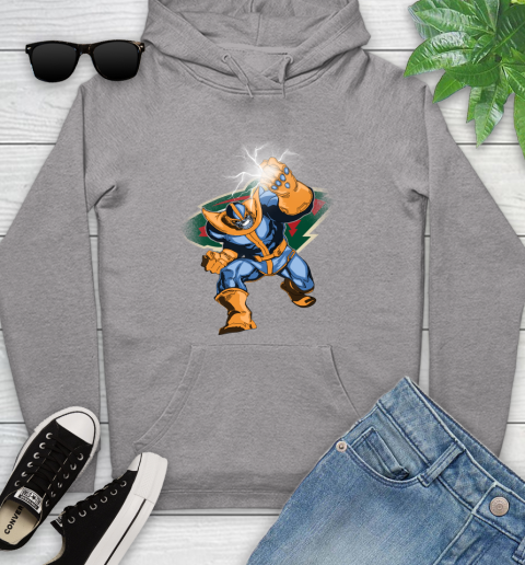 Minnesota Wild NHL Hockey Thanos Avengers Infinity War Marvel Youth Hoodie 6