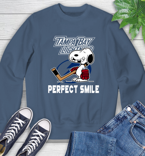 NHL Tampa Bay Lightning Snoopy Perfect Smile The Peanuts Movie Hockey T Shirt Sweatshirt 8
