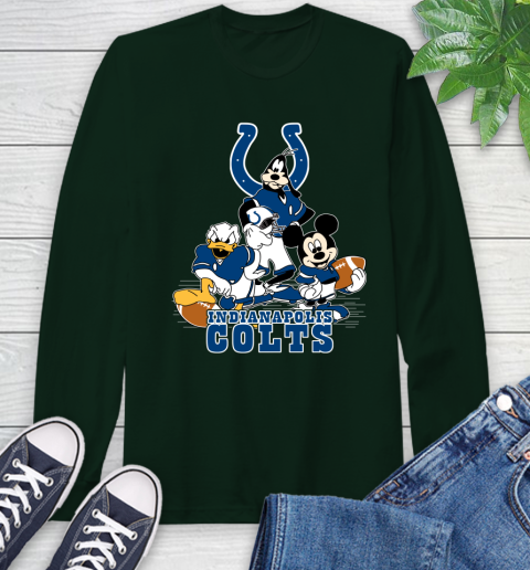 NFL Indianapolis Colts Mickey Mouse Donald Duck Goofy Football Shirt Long Sleeve T-Shirt 7
