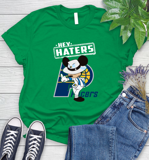 NBA Hey Haters Mickey Basketball Sports Indiana Pacers Women's T-Shirt 9