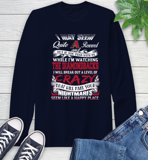 Arizona Diamondbacks MLB Baseball Don't Mess With Me While I'm Watching My Team Long Sleeve T-Shirt 3