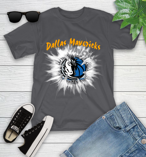 Dallas Mavericks NBA Basketball Rip Sports Youth T-Shirt 6
