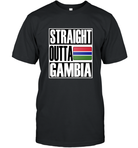 Storecastle Straight Outta Gambia Flag Gift Pride T Shirt T-Shirt