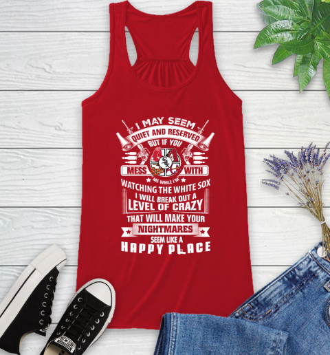 Chicago White Sox MLB Baseball Don't Mess With Me While I'm Watching My Team Sports Racerback Tank 5