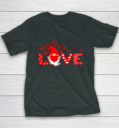 Valentine's Day LOVE Gnomies Holding Red Heart Valentine Youth T-Shirt 12