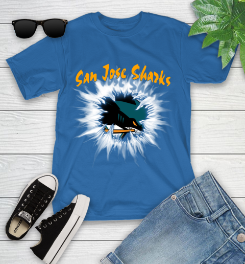 San Jose Sharks NHL Hockey Adoring Fan Rip Sports Youth T-Shirt 12