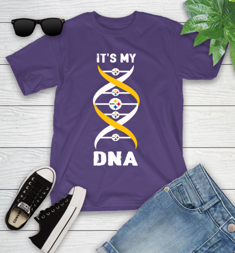 Pittsburgh Steelers NFL Football It's My DNA Sports Youth T-Shirt - Image 4