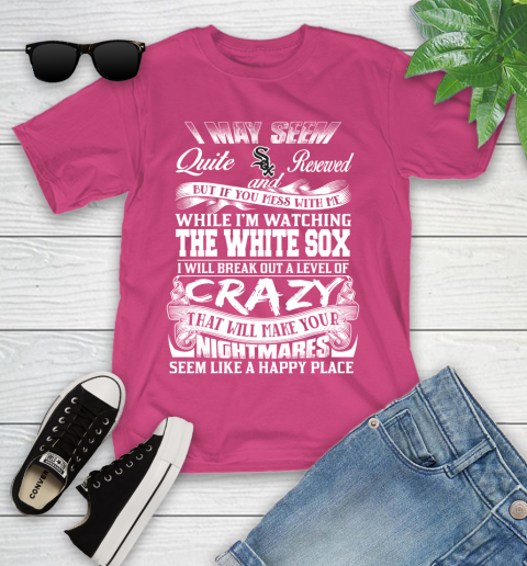 Chicago White MLB Baseball Don't Mess With Me While I'm Watching My Team Sox Youth T-Shirt 11