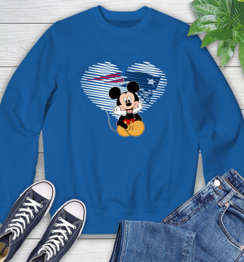 NFL New England Patriots The Heart Mickey Mouse Disney Football T Shirt_000 Sweatshirt 9