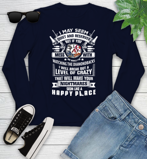 Arizona Diamondbacks MLB Baseball Don't Mess With Me While I'm Watching My Team Sports Youth Long Sleeve 2