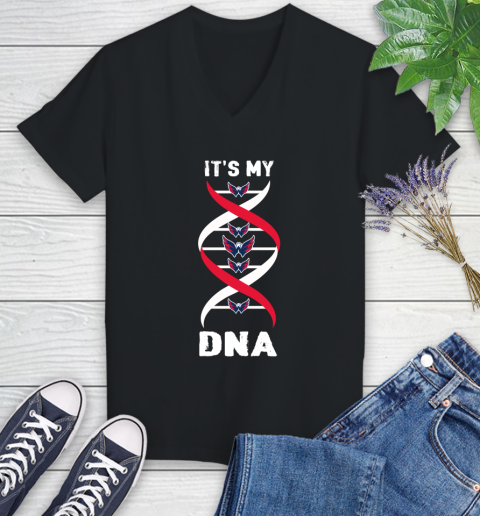 Washington Capitals NHL Hockey It's My DNA Sports Women's V-Neck T-Shirt