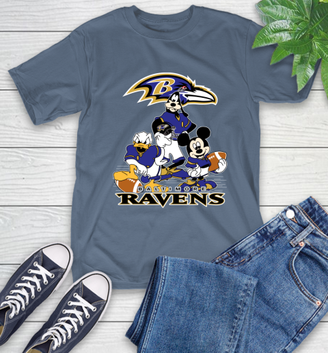NFL Baltimore Ravens Mickey Mouse Donald Duck Goofy Football Shirt T-Shirt 8