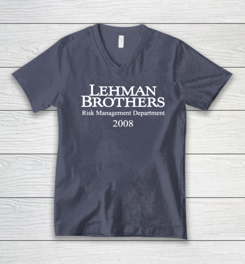 Lehman Brothers Risk Management V-Neck T-Shirt 6