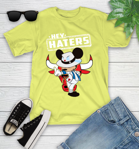 NBA Hey Haters Mickey Basketball Sports Chicago Bulls Youth T-Shirt 10