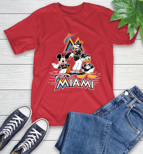 MLB Miami Marlins Mickey Mouse Donald Duck Goofy Baseball T Shirt T-Shirt 11