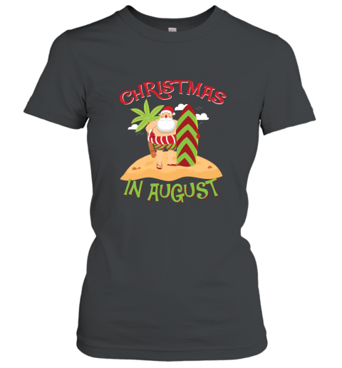 Christmas In August T Shirt  Santa Surfing Women T-Shirt