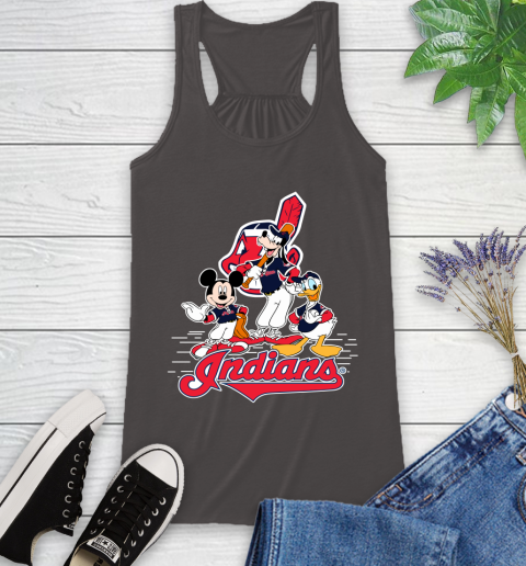 MLB Cleveland Indians Mickey Mouse Donald Duck Goofy Baseball T Shirt Racerback Tank 11
